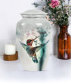 10inch classic Aluminium humming bird Urn.