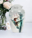 10inch classic Aluminium humming bird Urn.