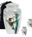 10inch classic Aluminium humming bird Urn.