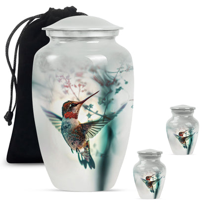 10inch classic Aluminium humming bird Urn.