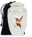 10-inch humming bird Urn, adult female memorial urn.