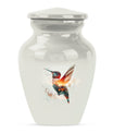 10-inch humming bird Urn, adult female memorial urn.