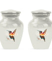 10-inch humming bird Urn, adult female memorial urn.