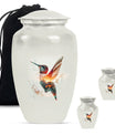 10-inch humming bird Urn, adult female memorial urn.