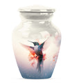 Humming Bird Keepsake Urn For Ashes - White Memorial Urn Tribute