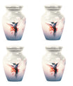 Humming Bird Keepsake Urn For Ashes - White Memorial Urn Tribute