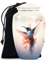 Humming Bird Keepsake Urn For Ashes - White Memorial Urn Tribute