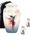 Humming Bird Keepsake Urn For Ashes - White Memorial Urn Tribute