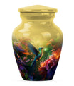 Green Humming Bird Urns For Mom - Pink Floral Memorial Urn For Ashes