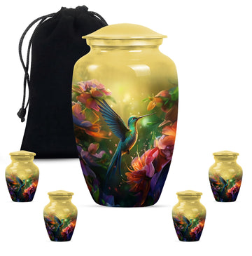 Large Urn With 4 Keepsake Urn