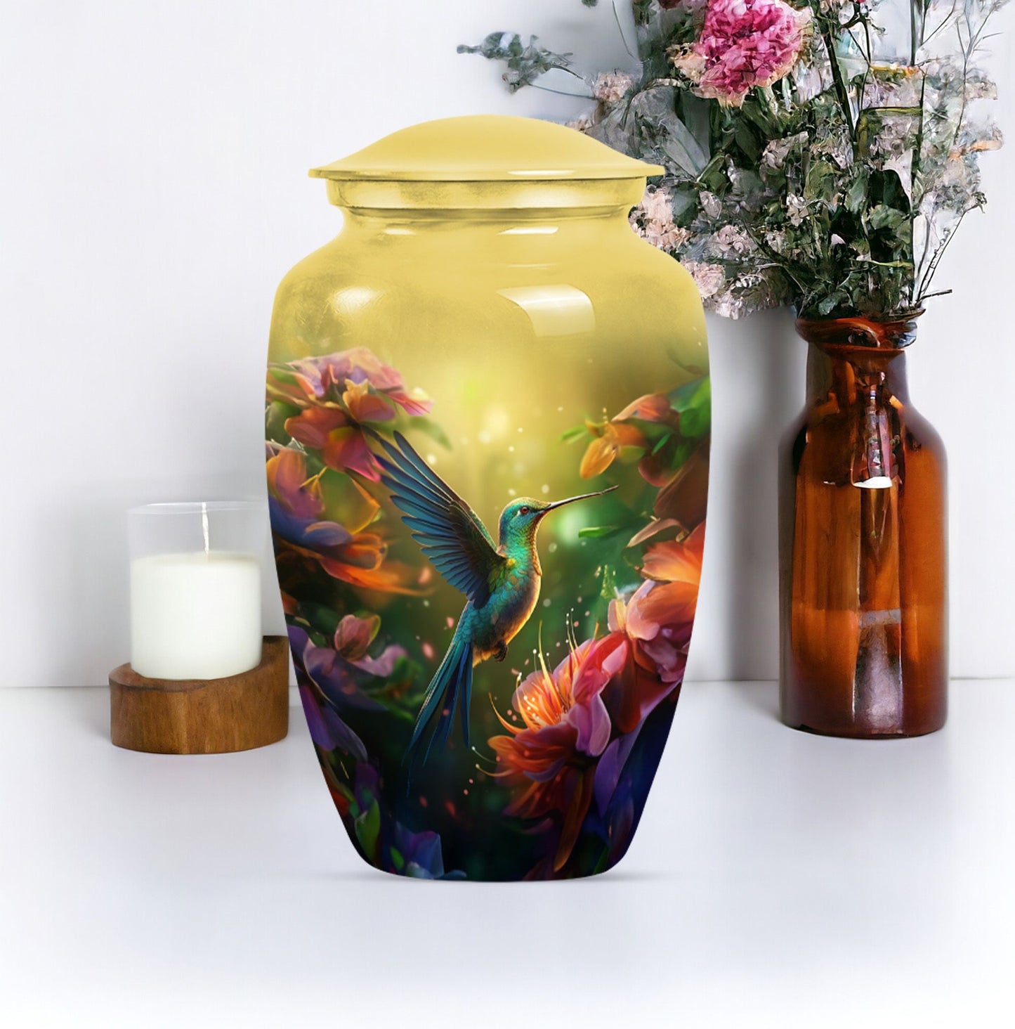 Humming Bird memorial urn