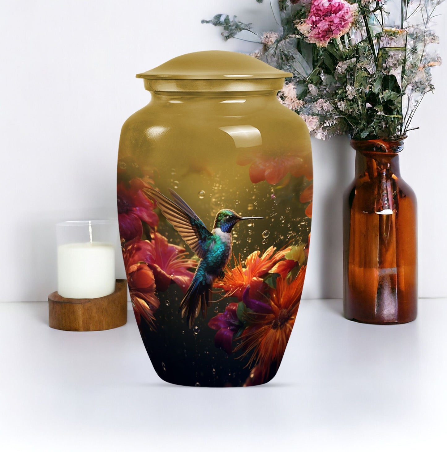 humming bird urn for ashes.