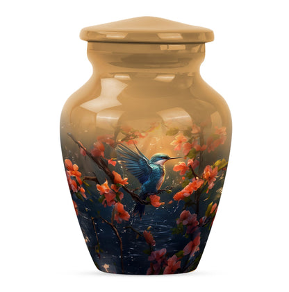 10 inch aluminium humming bird urn