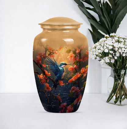 10 inch aluminium humming bird urn