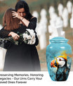 10-inch Puffin Bird Urn, classic memorial urn for adults.