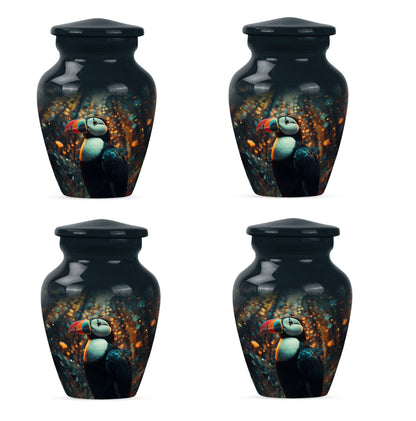 Classic 10-inch Puffin Bird Urn for human ashes.