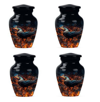 Classic Puffin Bird Urn, abstract burial ash urn for ashes