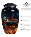 Classic Puffin Bird Urn, abstract burial ash urn for ashes