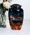 Classic Puffin Bird Urn, abstract burial ash urn for ashes