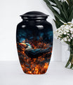 Classic Puffin Bird Urn, abstract burial ash urn for ashes