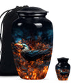 Classic Puffin Bird Urn, abstract burial ash urn for ashes