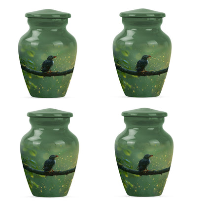 10-inch puffin bird urn.