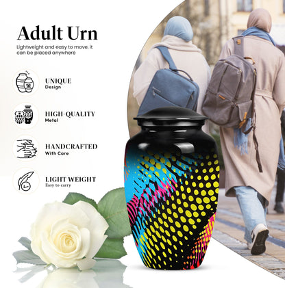 Classic Abstract Pattern Urn for cremation ashes.