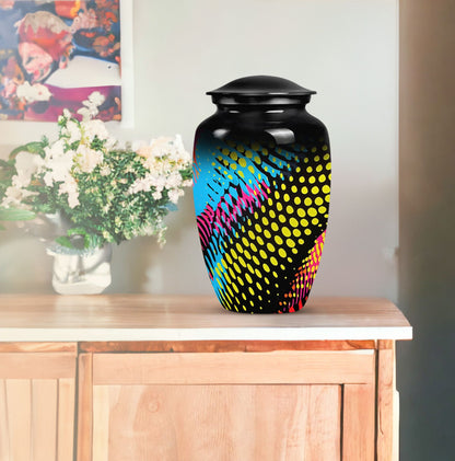 Classic Abstract Pattern Urn for cremation ashes.