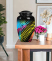 Classic Abstract Pattern Urn for cremation ashes.