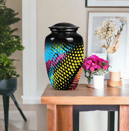 Classic Abstract Pattern Urn for cremation ashes.