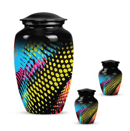 Classic Abstract Pattern Urn for cremation ashes.