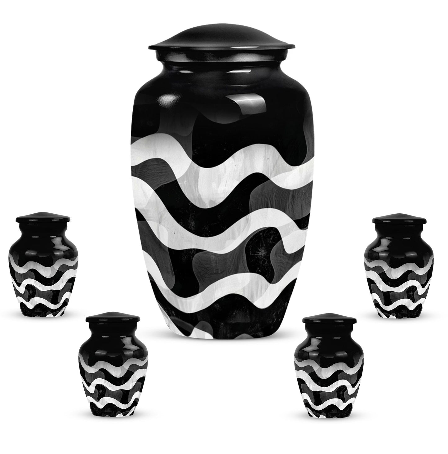 pattern urn for human ashes, large cremation urn For Ashes
