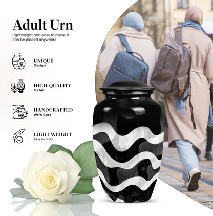 pattern urn for human ashes, large cremation urn For Ashes