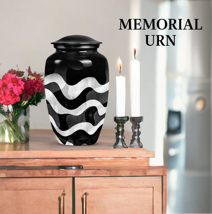 pattern urn for human ashes, large cremation urn For Ashes