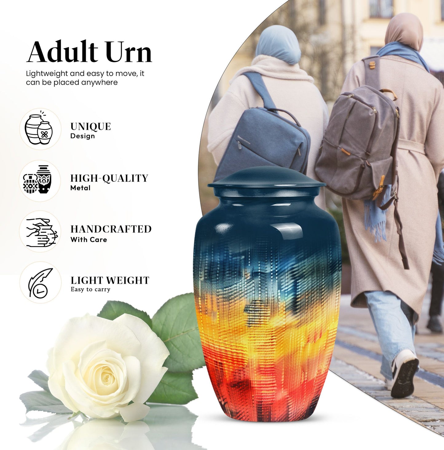  memorial urn,  pattern urn for ashes, comes 