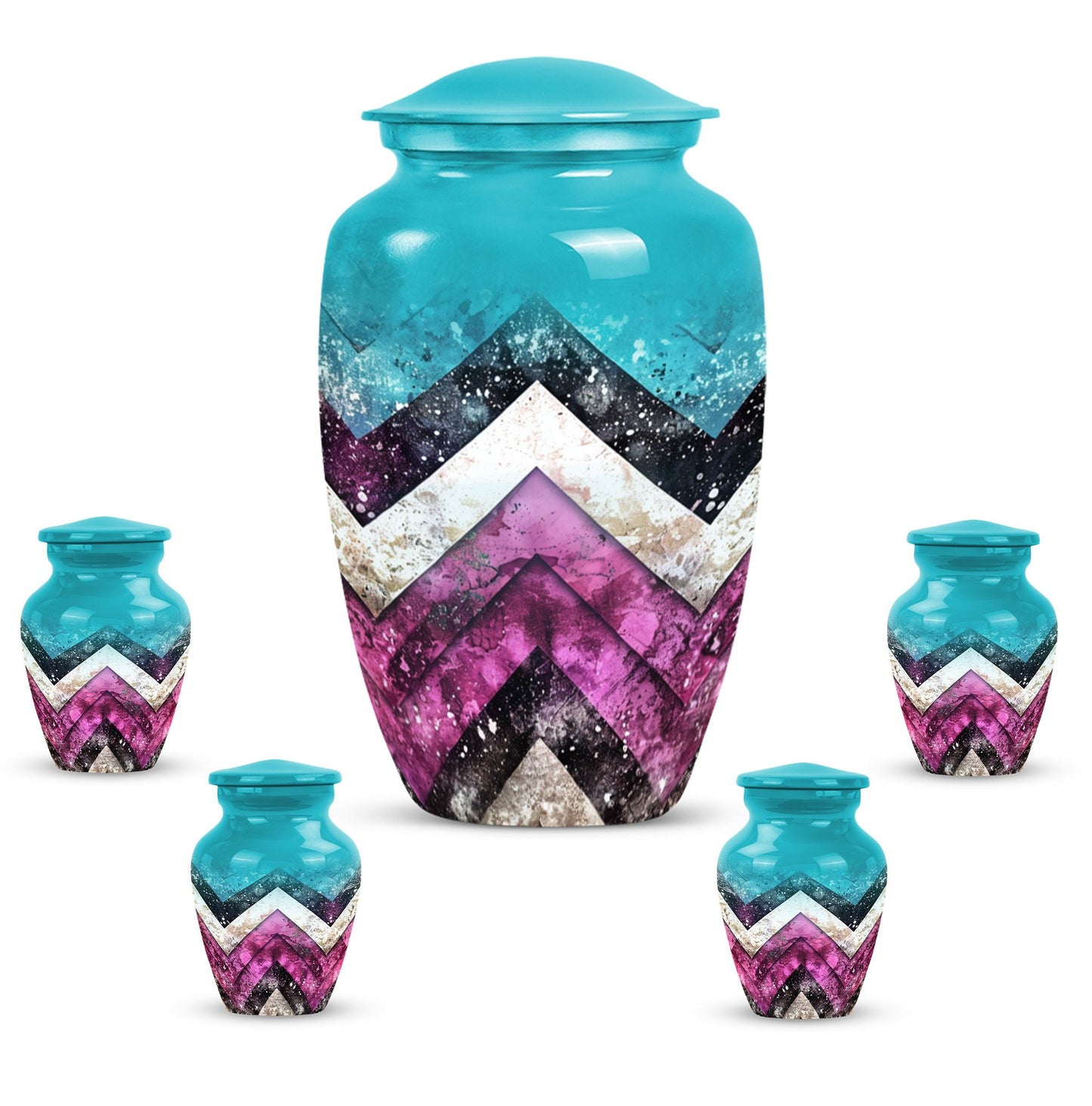 Pattern Urn for adult burial ashes.