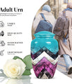 Pattern Urn for adult burial ashes.