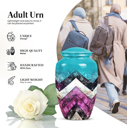 Pattern Urn for adult burial ashes.