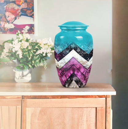 Pattern Urn for adult burial ashes.