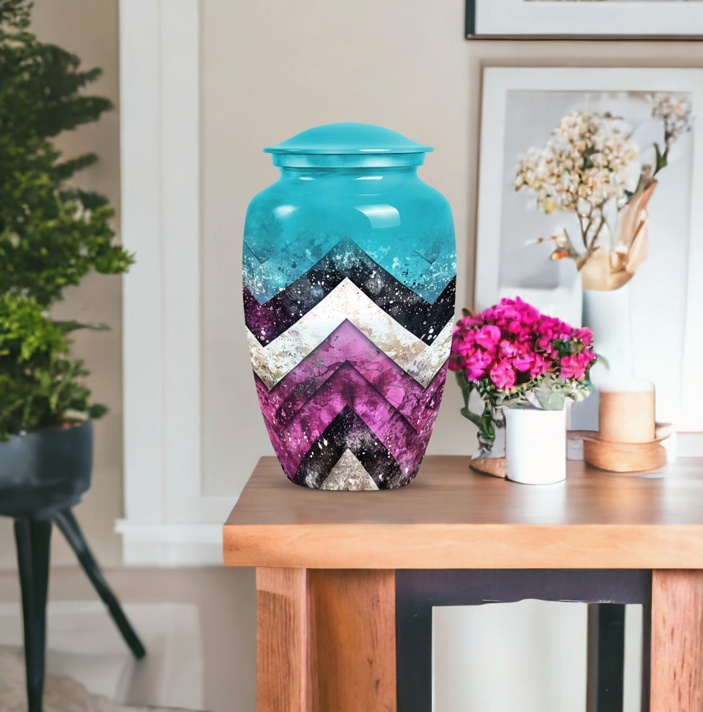 Pattern Urn for adult burial ashes.