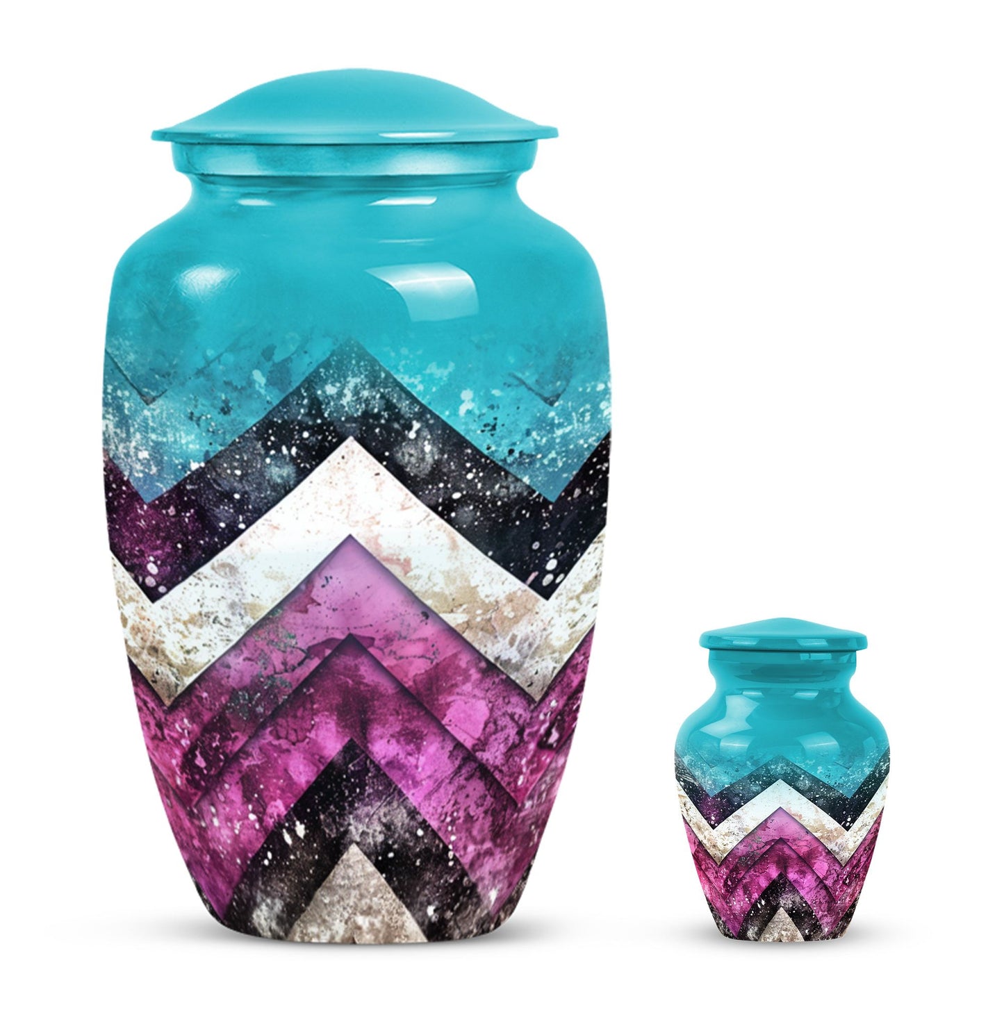 Pattern Urn for adult burial ashes.