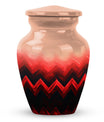 Zigzag Pattern Keepsake Urn For Ashes - Abstract Funeral Urn For Adults