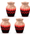 Zigzag Pattern Keepsake Urn For Ashes - Abstract Funeral Urn For Adults