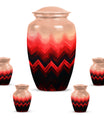 Zigzag Pattern Keepsake Urn For Ashes - Abstract Funeral Urn For Adults