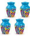 Artistic Swirly Pattern Urn For Ashes Memorial - Colorful Cremation Ashes Urn