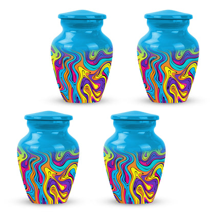 Colorful Personalized Artistic Cremation Urn for Human Ashes - 10-inch, 200 cu in - Yatskia