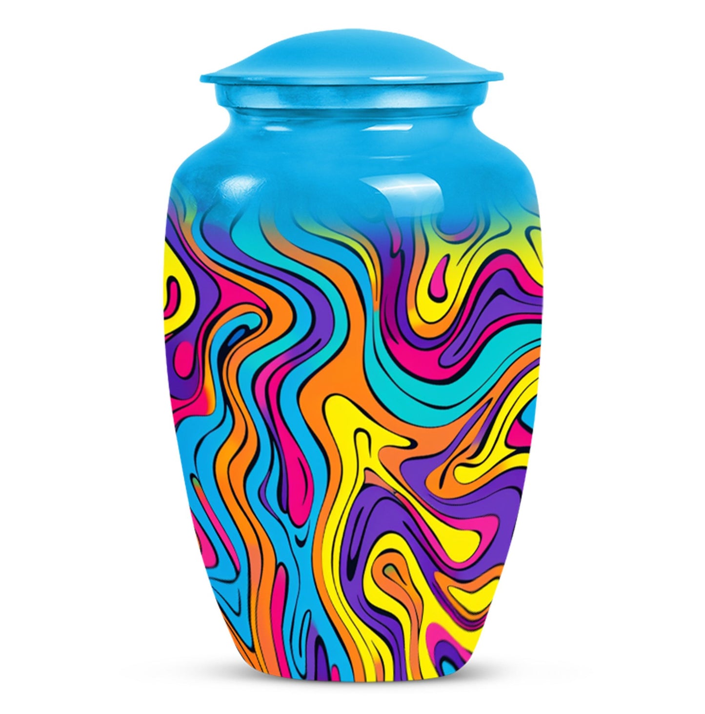 10 inch classic pattern urn in aluminium.