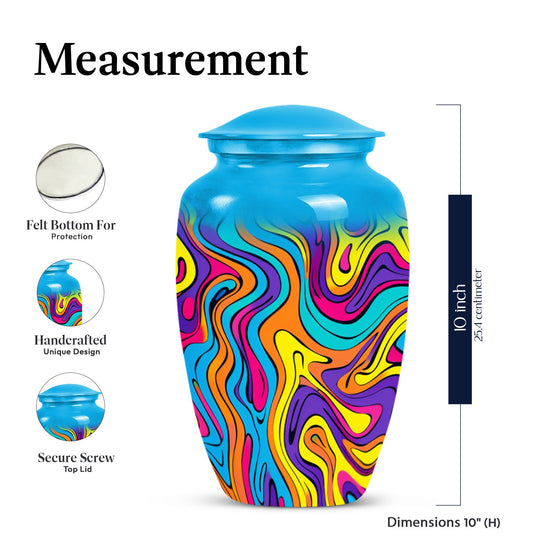 10 inch classic pattern urn in aluminium.