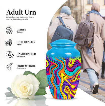 10 inch classic pattern urn in aluminium.