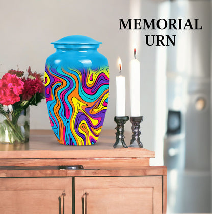 10 inch classic pattern urn in aluminium.